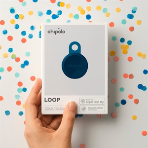 Chipolo LOOP – uzlādējams Bluetooth izsekošanas ierīce ar silikona cilpu iOS un Android ierīcēm, tumši zils