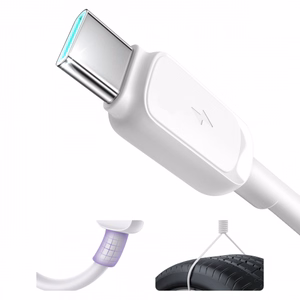 USB kabelis Joyroom „A14“ balts „Type-C“ 120cm (līdz 3A)