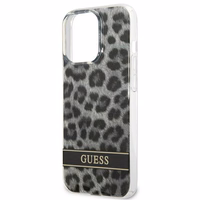 Guess GUHCP13LHSLEOK iPhone 13 Pro / 13 6.1" pelēks/pelēks cietais apvalks Leopards