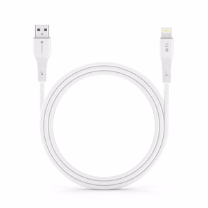 FORCELL F-ENERGY C343 kabelis USB A uz Lightning 2,4A 12W Silicone 1 m balts