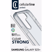 Cellularline Clear Strong - Samsung Galaxy S23+ maciņš with antibacterial protection (caurspīdīgs)