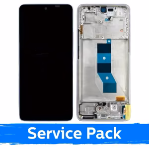 LCD displejs saderīgs ar Xiaomi Redmi Note 14 5G / Poco M7 Pro 5G ar rāmi / lavandas violets / (Service Pack)
