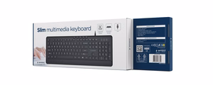 GEMBIRD KB-MCH-05 multimediju tastatura USB, ENG, melna