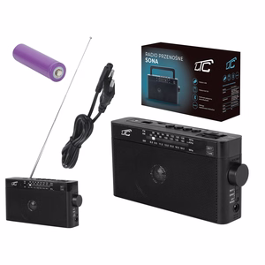 LTC portable radio SONA, Bluetooth, USB, TF, melns