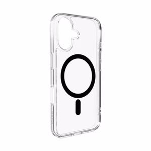 Чехол Puro Lite Mag TPU+PC совместимый с MagSafe для iPhone 17 - прозрачный с чёрным кольцом