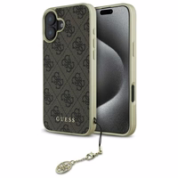Guess 4G Charms Kolekcijas viedtālruņa apvalks iPhone 16 Plus - brūns