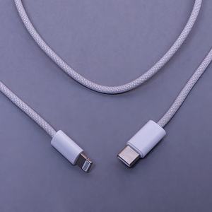 Kabelis MXUC-06 USB-C - Lightning 1,0 m 20W pelēks neilons