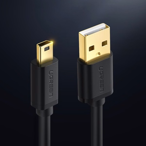 Ugreen USB - mini USB kabelis 480 Mbps 3 m melns (US132 10386)