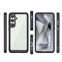 Kosmosa viedtālruņa apvalks ar gēla rāmi Samsung Galaxy S24 FE - melns