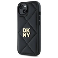 DKNY Quilted Stack Logo viedtālruņa apvalks iPhone 14 - melns