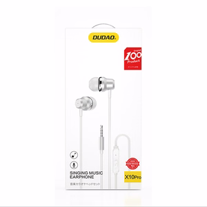 Dudao X10PRO проводные внутриканальные наушники mini jack 3,5 мм с пультом — белый