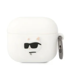 Karl Lagerfeld KLA3RUNCHH AirPods 3 vāciņš silikons balts Karl Head 3D