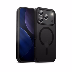 Crong Hybrid Frost MAG Cover MagSafe vāciņš ierīcei iPhone 17 Pro, melns
