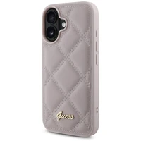 Guess stepēts metāla logotips viedtālruņa apvalks iPhone 16 - rozā