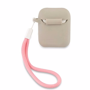 AirPods vāciņš Guess GUACA2LSVSGP pelēks rozā/pelēks rozā Silikons Vintage