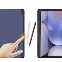 Dux Ducis Domo viedtālruņa apvalks Samsung Galaxy Tab S10 Plus/S9 Plus/S9 FE Plus - zils
