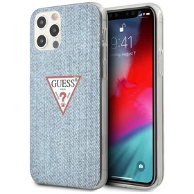 Guess GUHCP12LPCUJULLB iPhone 12 Pro Max 6.7" zils/gaiši zils cietais apvalks Jeans kolekcija