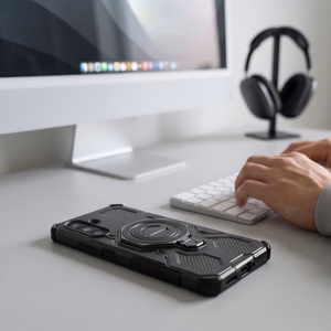 Tech-Protect TacticStand MagSafe maciņš, paredzēts Samsung Galaxy A17 / A18 4G / 5G, matēti melns