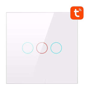 Viedais gaismas slēdzis WiFi Avatto TS02-EU-W3 3 Way TUYA (balts)