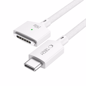 Tech-Protect MMC01 Ultraboost USB-C / MagSafe 3 140W 300cm kabelis, paredzēts MacBook, balts
