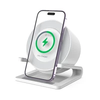 Devia Bluetooth skaļrunis IM-3 ar bezvadu lādētāju 15 W un gaiši baltu krāsu