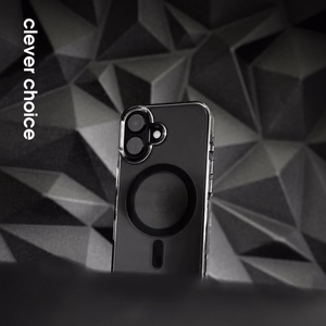 Crong Clear MAG Pro MagSafe vāciņš ierīcei iPhone 15, melns
