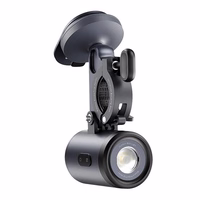 Baseus PrimeTrip 2-in-1 velosipēda stiprinājums, tālruņa turētājs + lukturītis (melns)