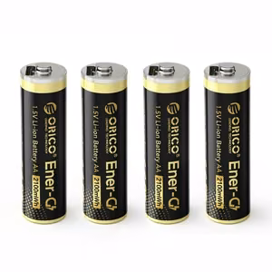 Orico Ener-G EG5C AA litija baterijas 1.5V 2100mWh uzlādējamas ar USB-C 4 gab.