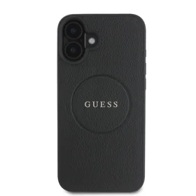 Guess Graudains Zelta Gredzens Magnētiskais Viedtālruņa apvalks iPhone 16 - melns