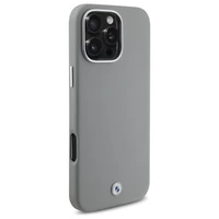 BMW Sign Pilnībā Aptverts Metāla Magnētiskais viedtālruņa apvalks iPhone 16 Pro Max - pelēks