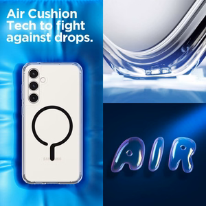 Spigen Ultra Hybrid OneTap Ring magnētiskais viedtālruņa apvalks ar MagSafe Samsung Galaxy S23 FE - caurspīdīgs melns