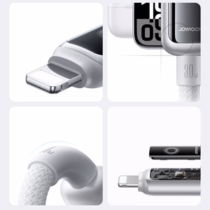 USB kabelis Joyroom S-A55 USB-C uz Lightning 30W 1,2 m balts