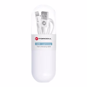 Cable USB A to Lightning Forcell F-Energy 1A Tube 1 m C316 white