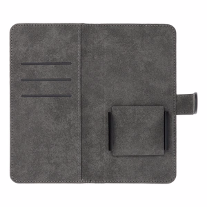 Universāls grāmatas tipa viedtālruņa apvalks COMMON izmērs XL, paredzēts SAMSUNG A12 / A13 4G / A34 5G / A02s / XIAOMI Redmi 12 4G / 12C / NOTE 12 4G / 12 PRO 5G / OPPO A53s / A72 / A92, melns