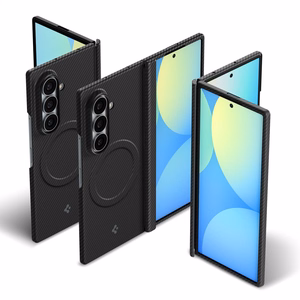Spigen AirSkin Aramid MagFit MagSafe maciņš modelim Samsung Galaxy Z Fold 8 Ultra – melns