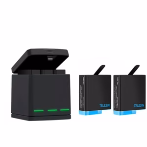 Telesin Box trīs kanālu lādētājs GoPro Hero 5/6/7/8 + 2 baterijas (GP-BNC-801)