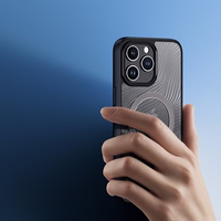 Bruņots apvalks iPhone 15 Pro Max ar MagSafe Dux Ducis Aimo Mag - melns