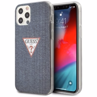 Viedtālruņa apvalks - iPhone 12 Pro Max 6.7" - zilains/zils ciets Džinsų kolekcija