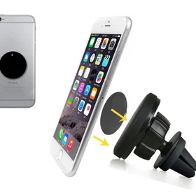 Automašīnas tālruņa turētājs CPH-27, izmantošanai uz ventilācijas restēm, magnētisks stiprinājums, liels