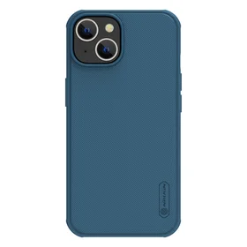 Nillkin Super Frosted Shield Pro viedtālruņa apvalks iPhone 14 Plus aizmugurējais apvalks zils