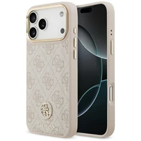 Guess 4G Strass Logo magnētiskais viedtālruņa apvalks iPhone 17 Pro Max - rozā