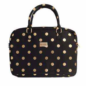 Wonder Briefcase Laptop 17 inches gold polka-dot