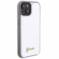 Guess Sequin Script Metal viedtālruņa apvalks iPhone 15 - sudraba