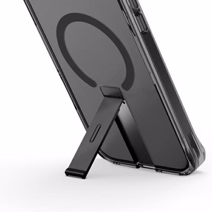 Uniq Eleva viedtālruņa apvalks ar Vertica statīvu iPhone 16 Pro - melns