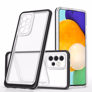 Clear 3in1 viedtālruņa apvalks Samsung Galaxy A73 rāmja gēls melna