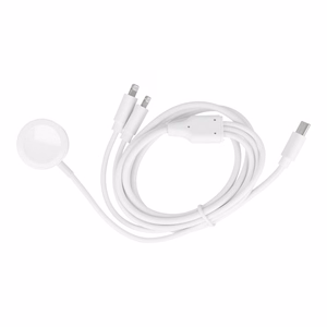 Kabelis (m) 3in1 Type C uz Lightning / 2 x Lightning / Apple Watch 3W 2A C3168 1,2 m - balts