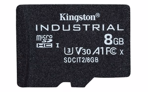 Kingston Technology 8GB microSDHC Industrial C10 A1 pSLC karte + SD adapteris