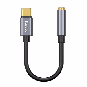 Baseus adapteris L54 USB-C uz ligzdu 3,5 mm tumši pelēks