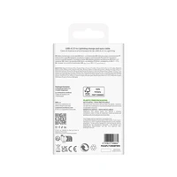 Puro TPE 12W USB-A - Lightning kabelis 2m - balts