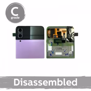 LCD displejs saderīgs ar Samsung F721 Z Flip4 (ārējais) ar rāmi / Bora violets / (8/10 izjaukts)